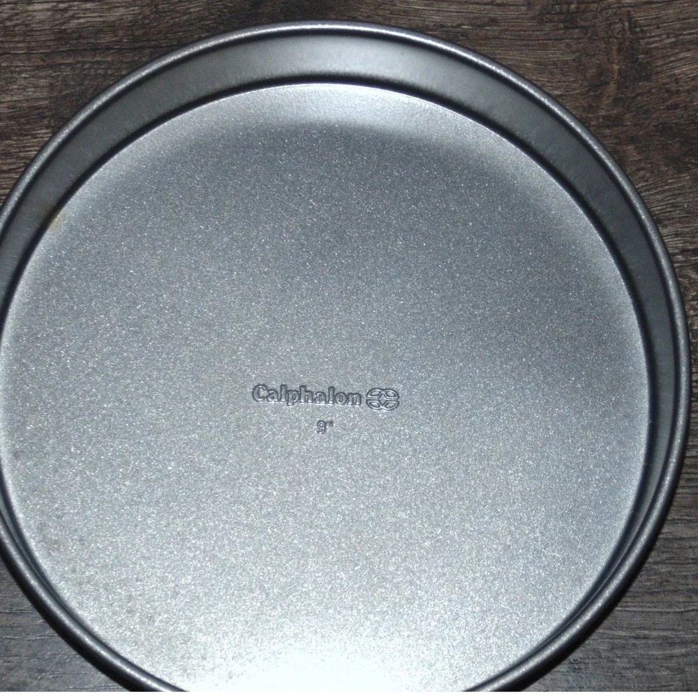 Calphalon Round Cake Pan Set 2pc 9in Gray Excellent Nonstick Steel Bakeware